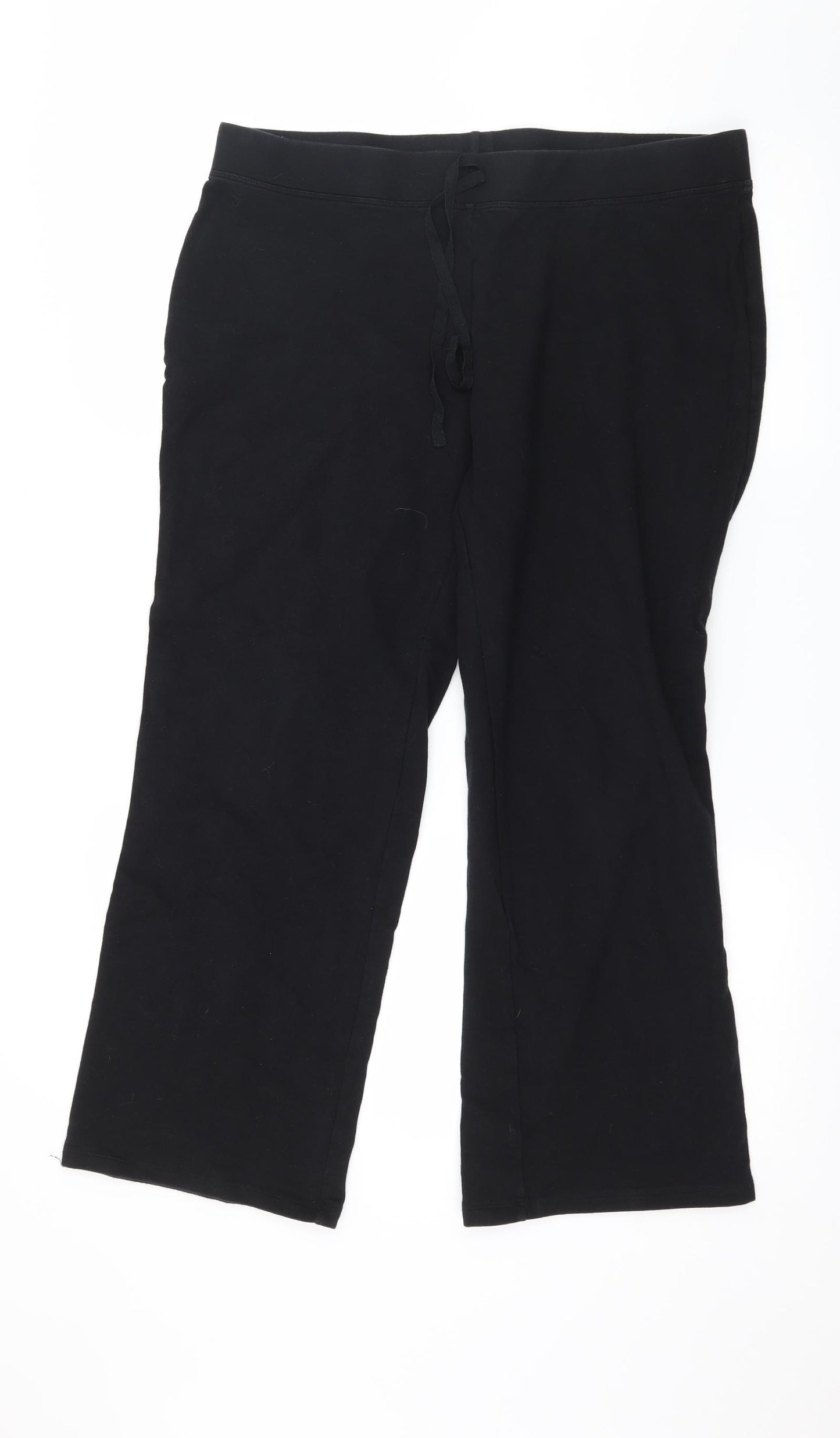 Marks and Spencer Womens Black  Jersey Jogger Trousers Size 16 L27 in