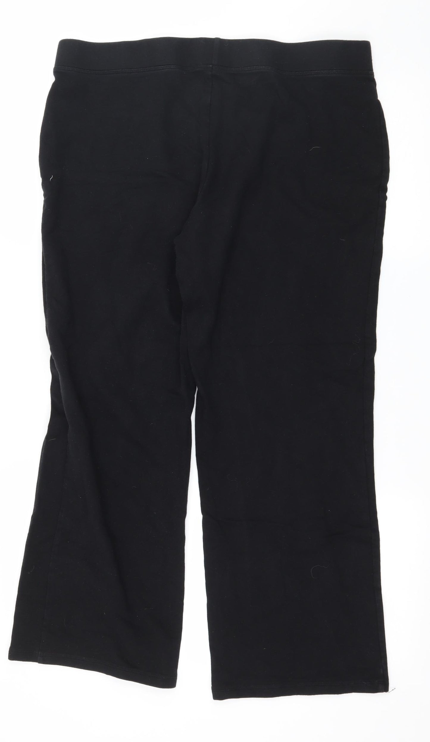 Marks and Spencer Womens Black  Jersey Jogger Trousers Size 16 L27 in