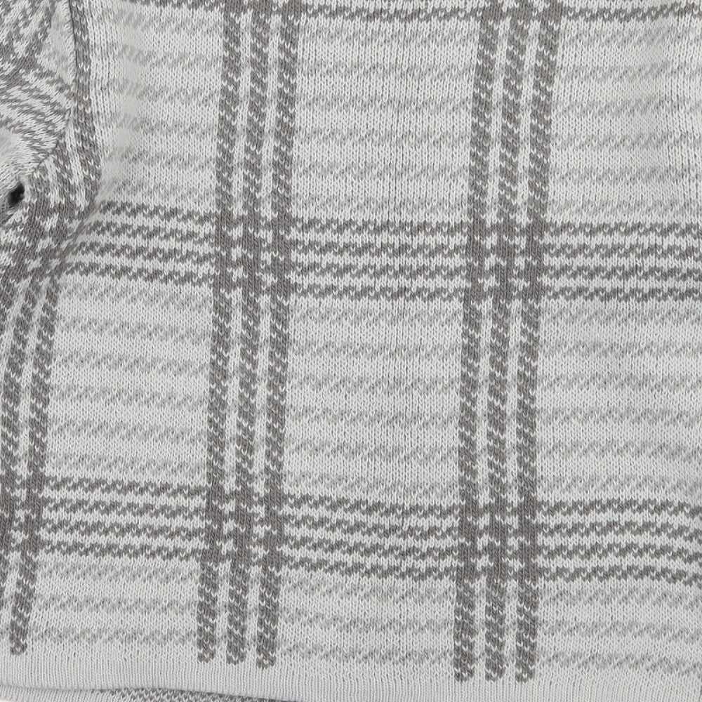 Debenhams Womens Grey Striped Knit Cardigan Jumper Size 12