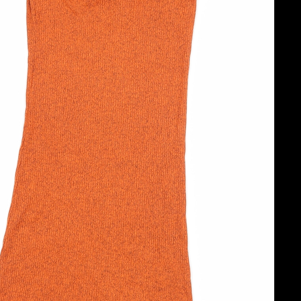 Topshop Womens Orange  Jersey Slip Dress  Size 6