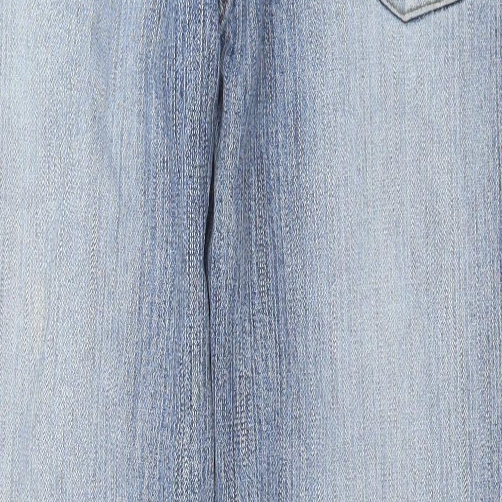 Republic Womens Blue  Denim Straight Jeans Size 12 L25 in