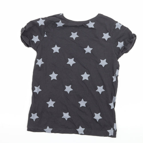 Primark Girls Grey Geometric Jersey Basic T-Shirt Size 10-11 Years  - Brooklyn