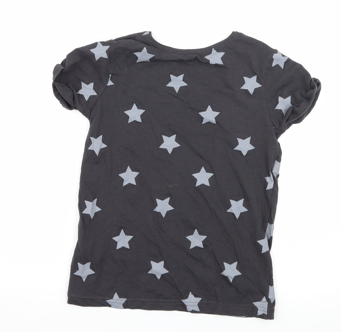 Primark Girls Grey Geometric Jersey Basic T-Shirt Size 10-11 Years  - Brooklyn