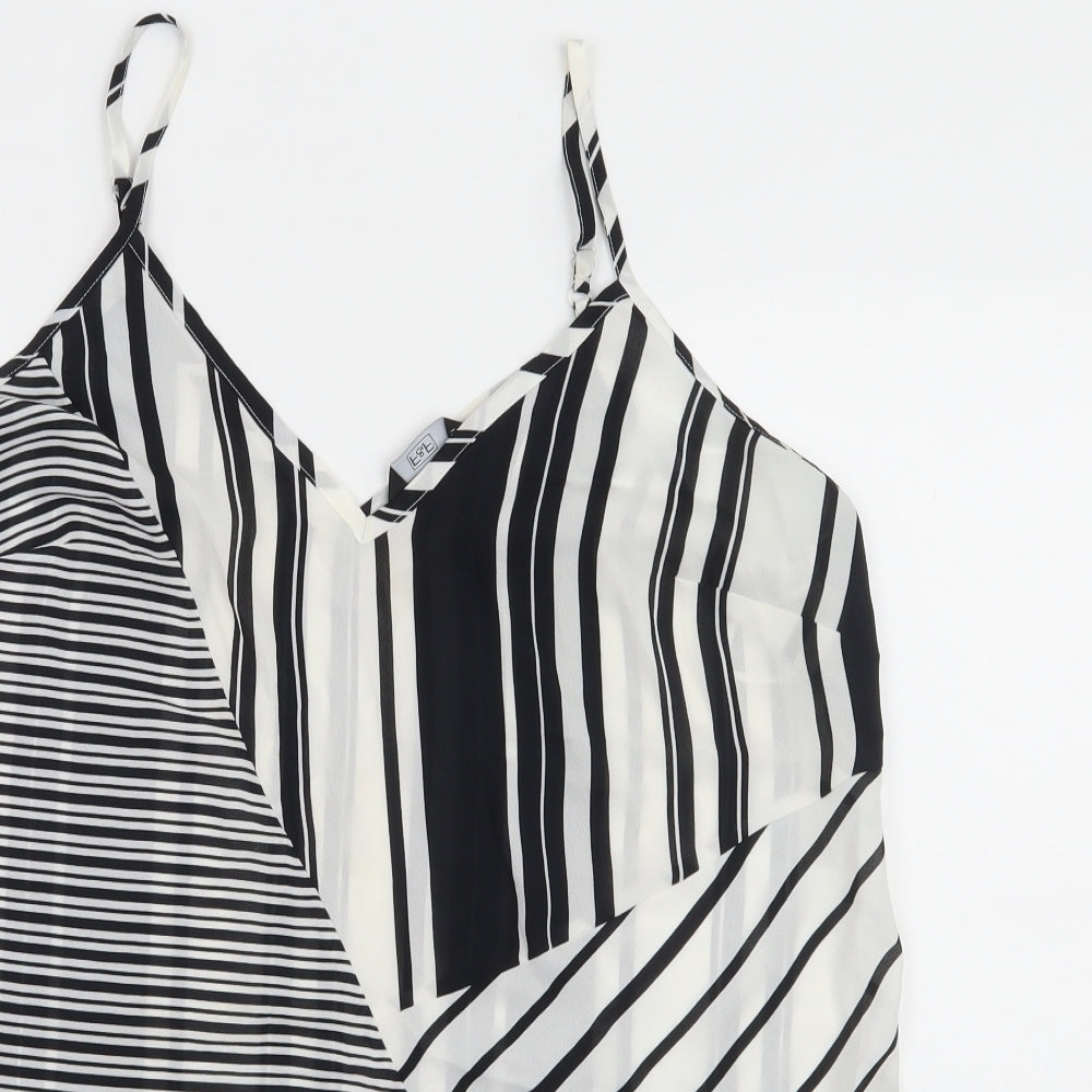 F&F Womens White Striped  Camisole Tank Size 14