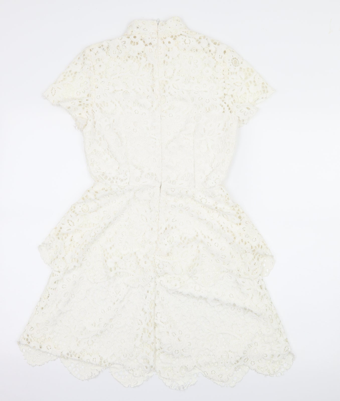 Missguided Womens White  Lace A-Line  Size 6