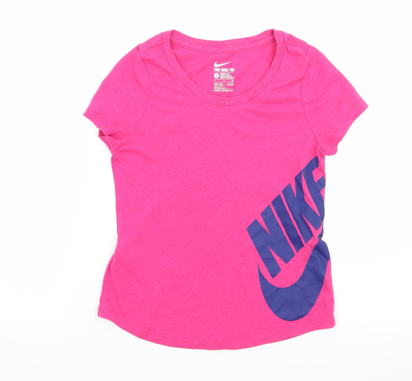 Nike Girls Pink  Jersey Basic T-Shirt Size 8 Years