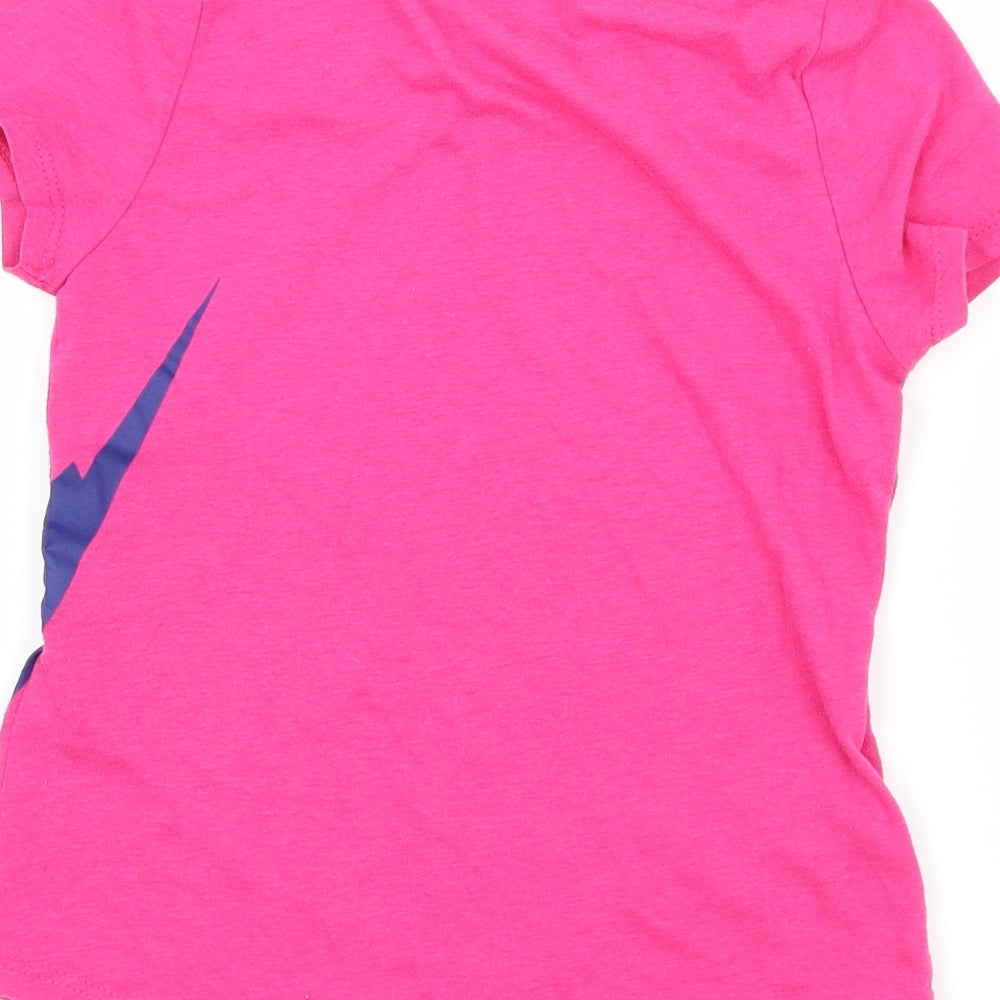 Nike Girls Pink  Jersey Basic T-Shirt Size 8 Years