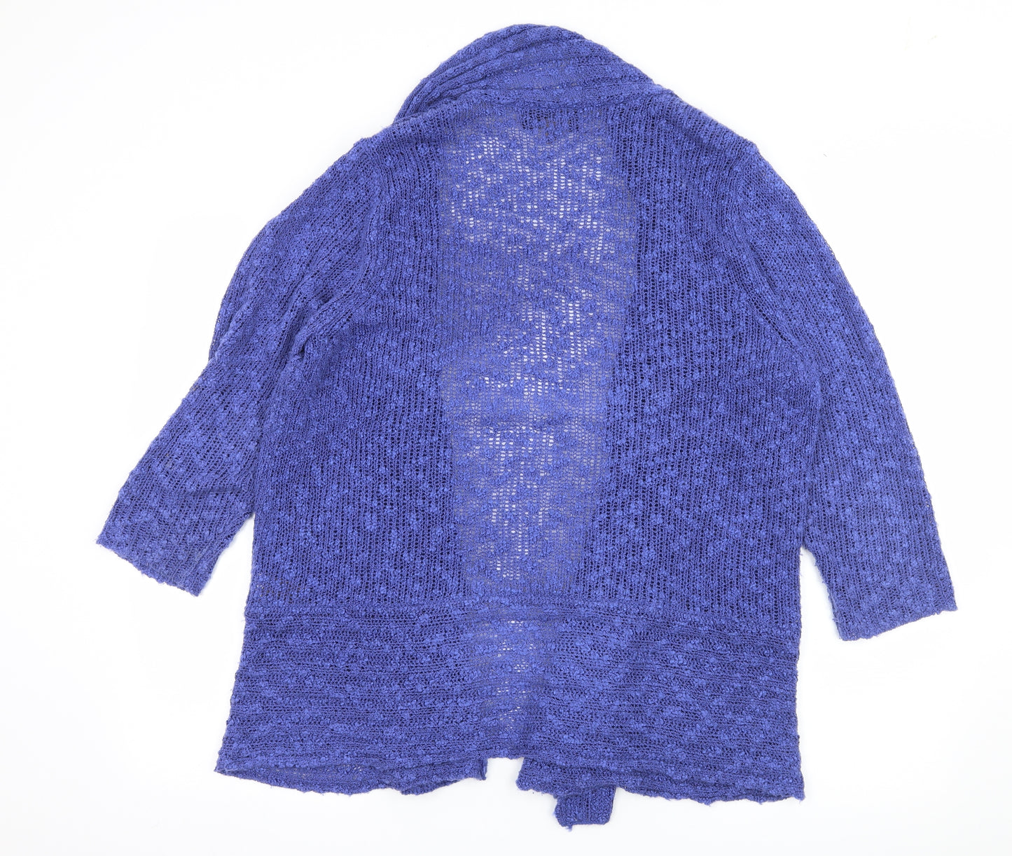 Cristina B Womens Blue  Knit Cardigan Jumper Size 2XL