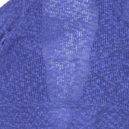 Cristina B Womens Blue  Knit Cardigan Jumper Size 2XL