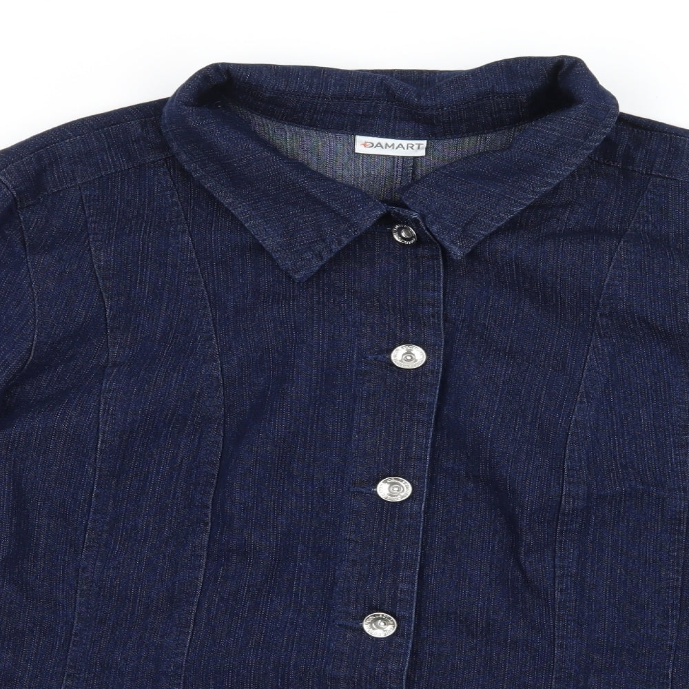 Damart Womens Blue  Denim Jacket  Size 16