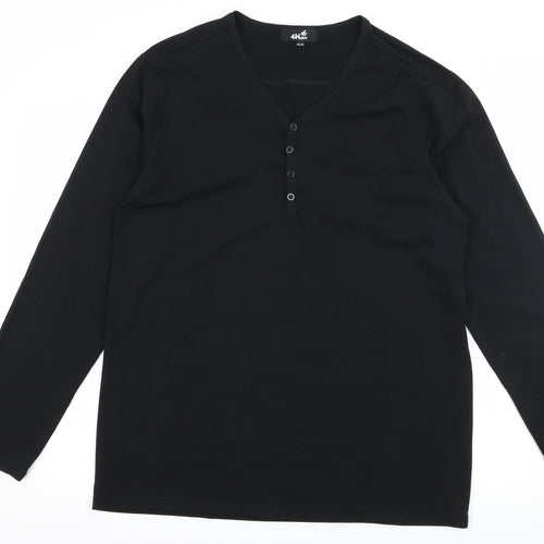 4How Mens Black  Jersey  T-Shirt Size XL