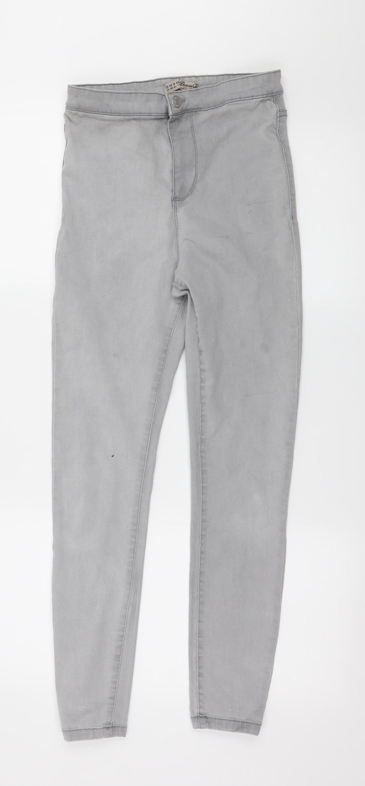 Denim & Co. Womens Grey  Denim Skinny Jeans Size 12 L28 in