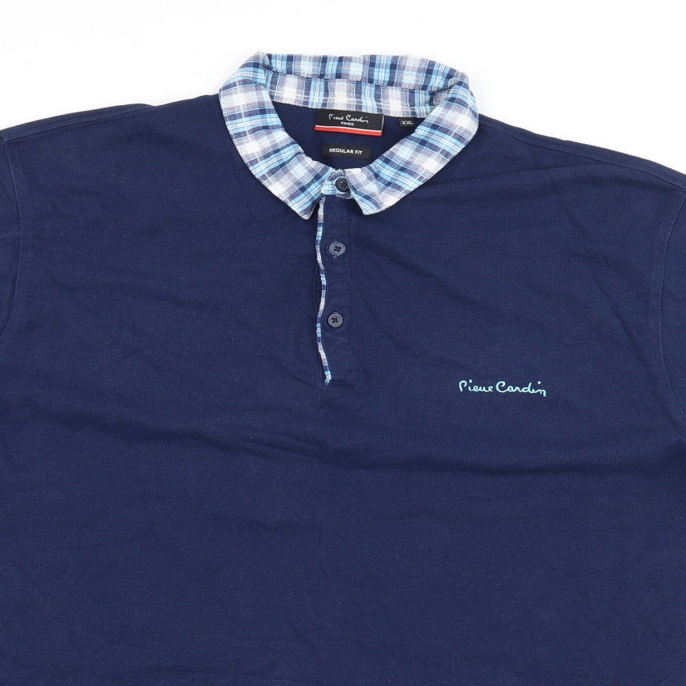Pierre Cardin Mens Blue  Jersey  Polo Size 2XL