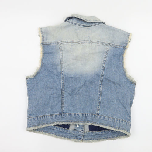 AJC Womens Blue  Denim Jacket Waistcoat Size 14