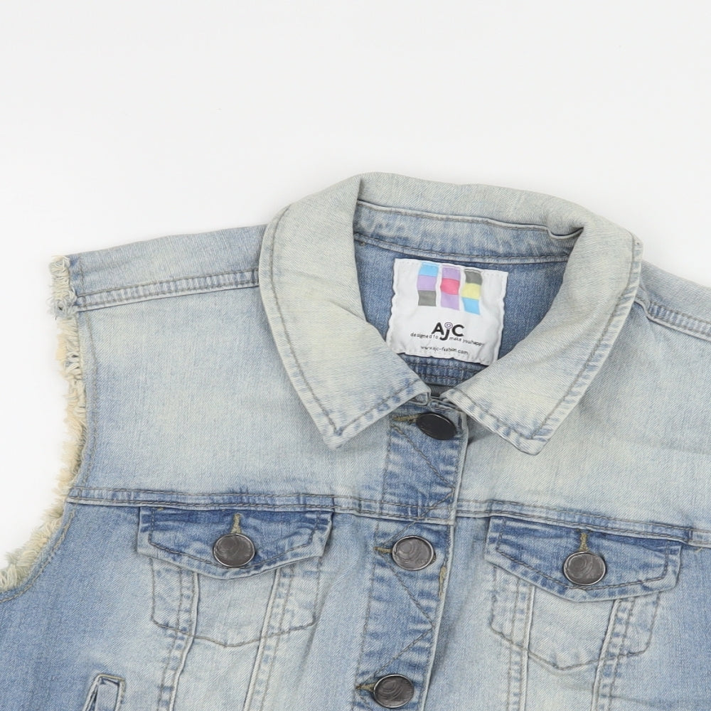 AJC Womens Blue  Denim Jacket Waistcoat Size 14