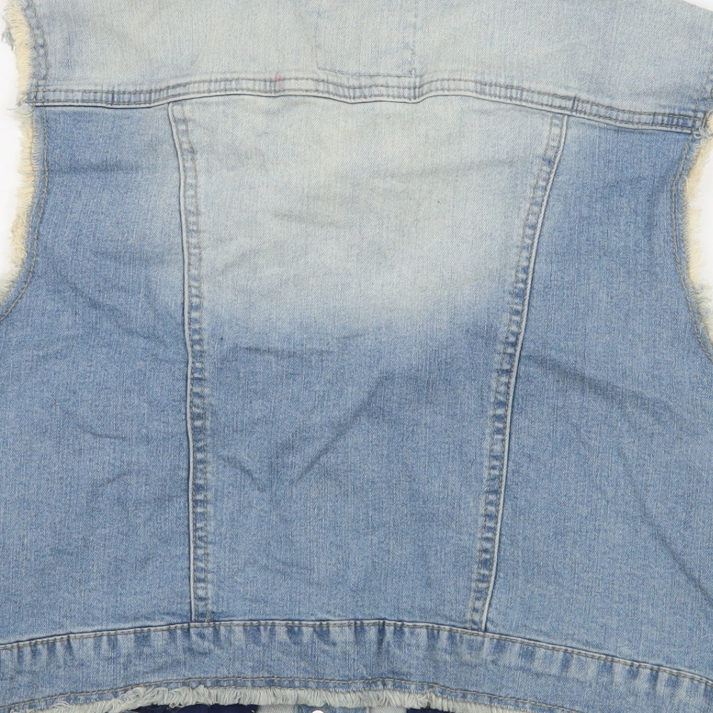AJC Womens Blue  Denim Jacket Waistcoat Size 14
