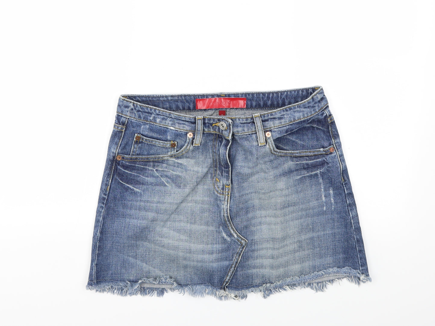 River Island Womens Blue  Denim Mini Skirt Size 10