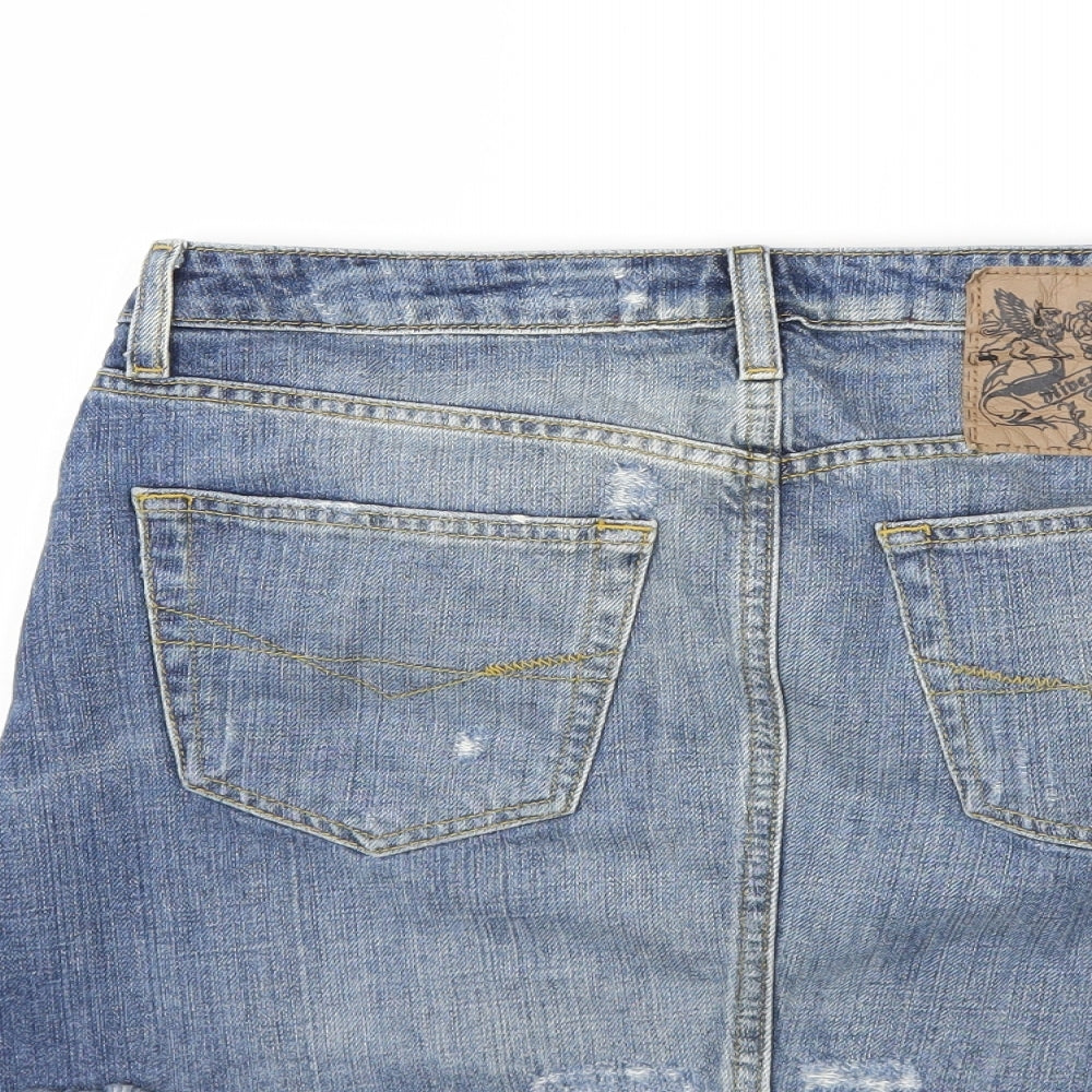 River Island Womens Blue  Denim Mini Skirt Size 10