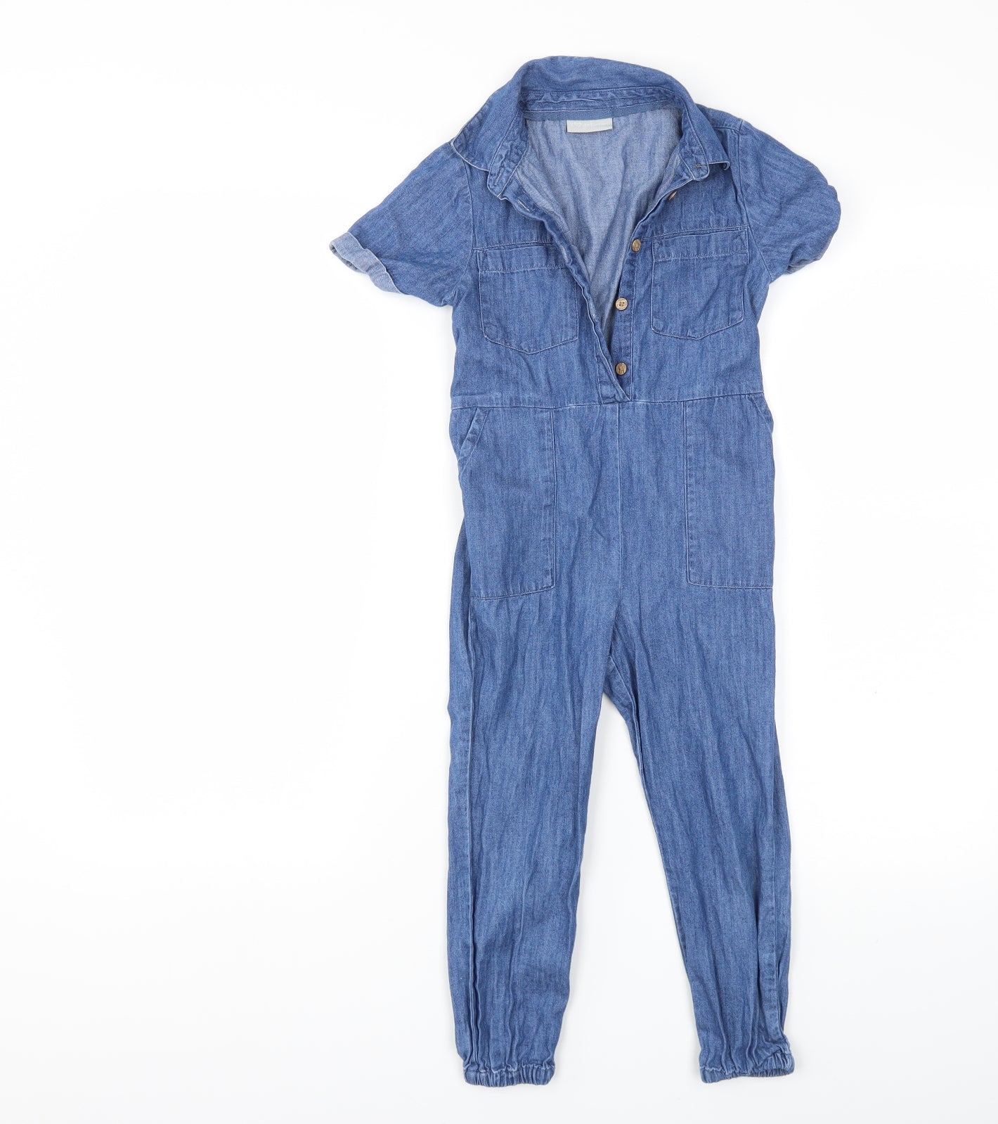 NEXT Girls Blue  Denim Jumpsuit One-Piece Size 5-6 Years