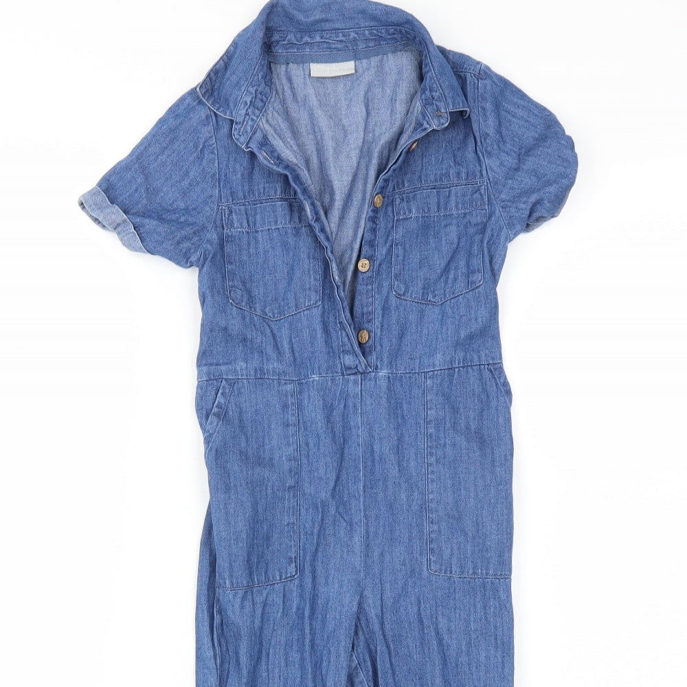 NEXT Girls Blue  Denim Jumpsuit One-Piece Size 5-6 Years
