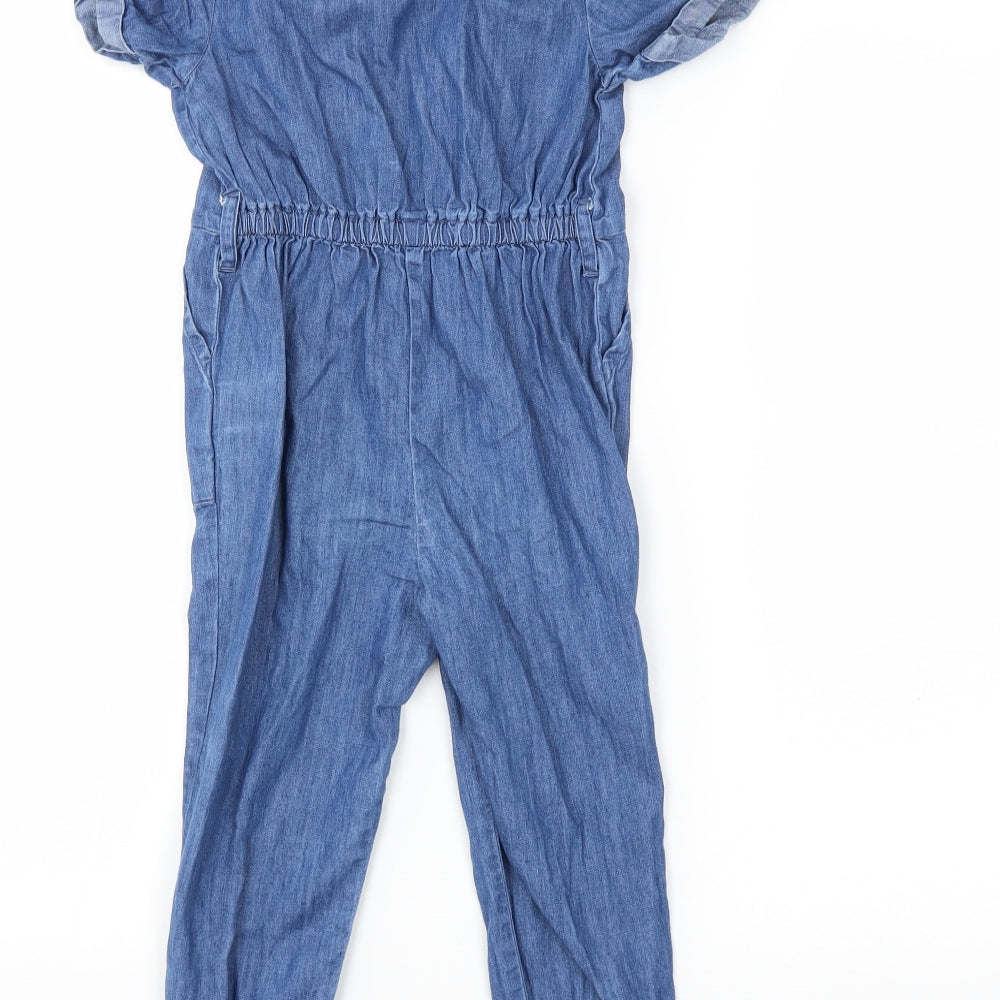 NEXT Girls Blue  Denim Jumpsuit One-Piece Size 5-6 Years