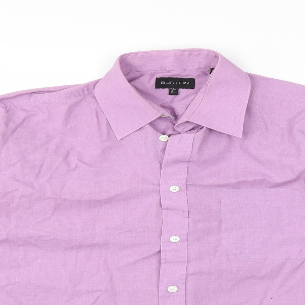 Burton Mens Purple    Button-Up Size 15.5