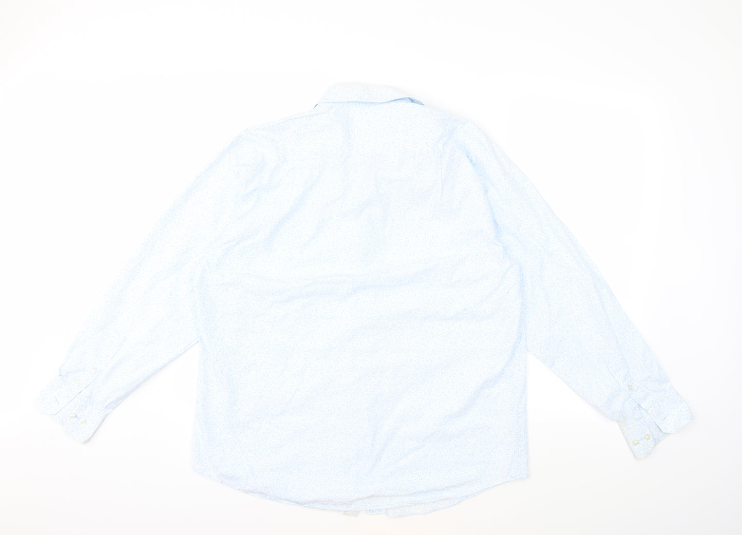 Impressions Womens Blue Floral  Basic Button-Up Size 16