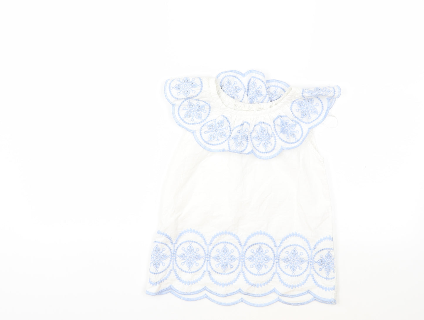 George Girls White   Basic T-Shirt Size 5-6 Years