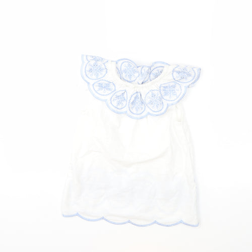 George Girls White   Basic T-Shirt Size 5-6 Years