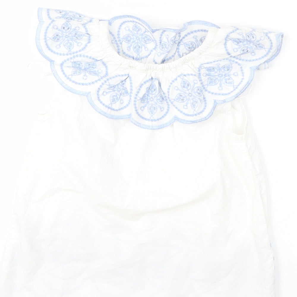 George Girls White   Basic T-Shirt Size 5-6 Years
