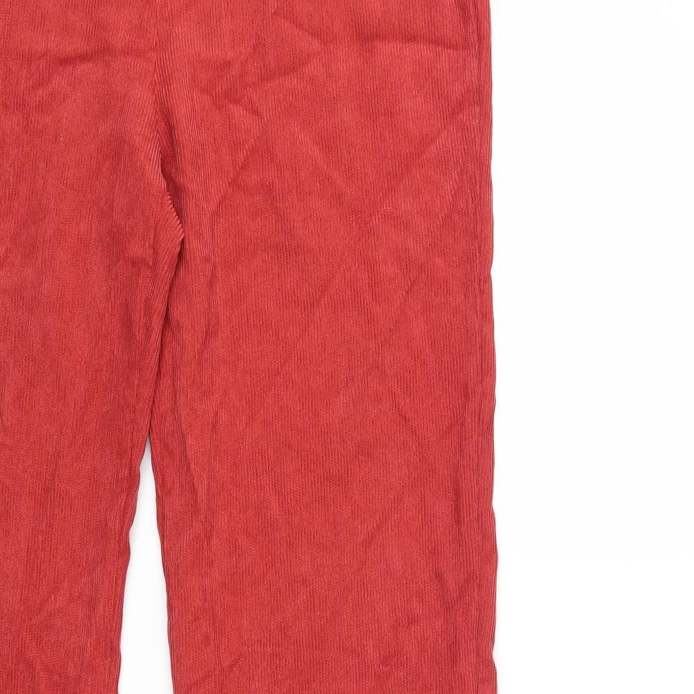 SheIn Womens Red  Corduroy Trousers  Size L L30 in
