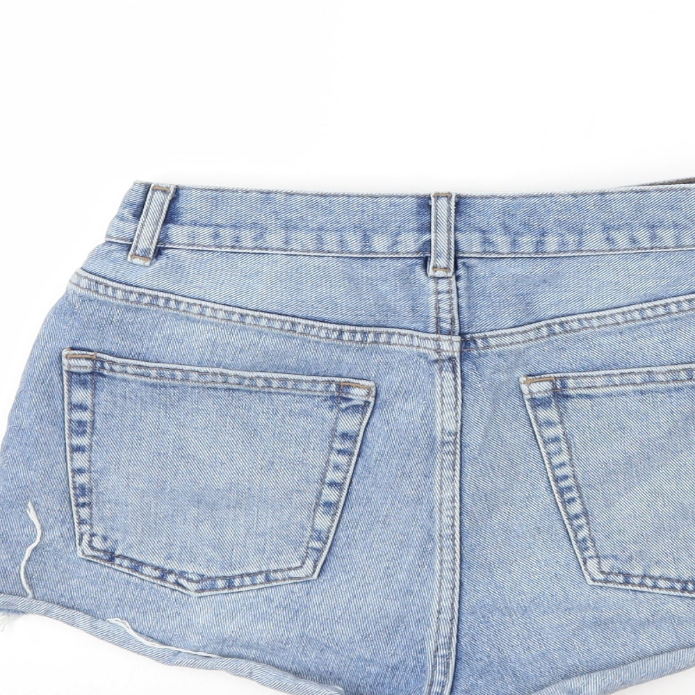 ASOS Womens Blue  Denim Hot Pants Shorts Size 10