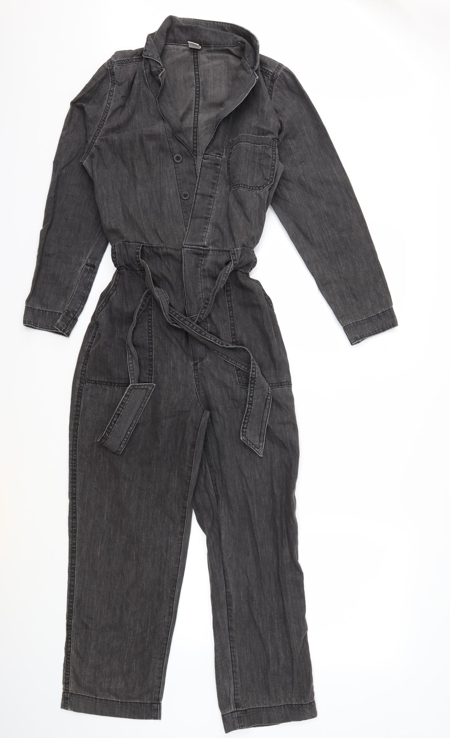 h&m  Womens Black  Denim Jumpsuit One-Piece Size XS
