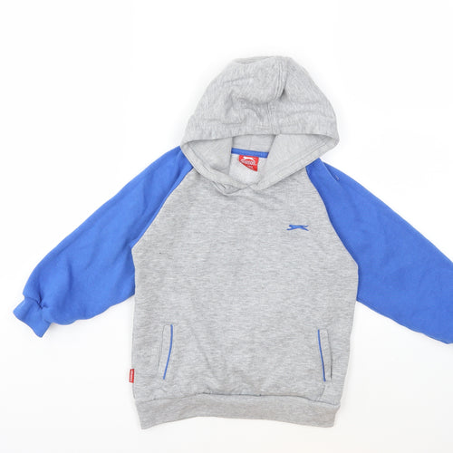 Slazenger Boys Grey   Pullover Hoodie Size 5-6 Years