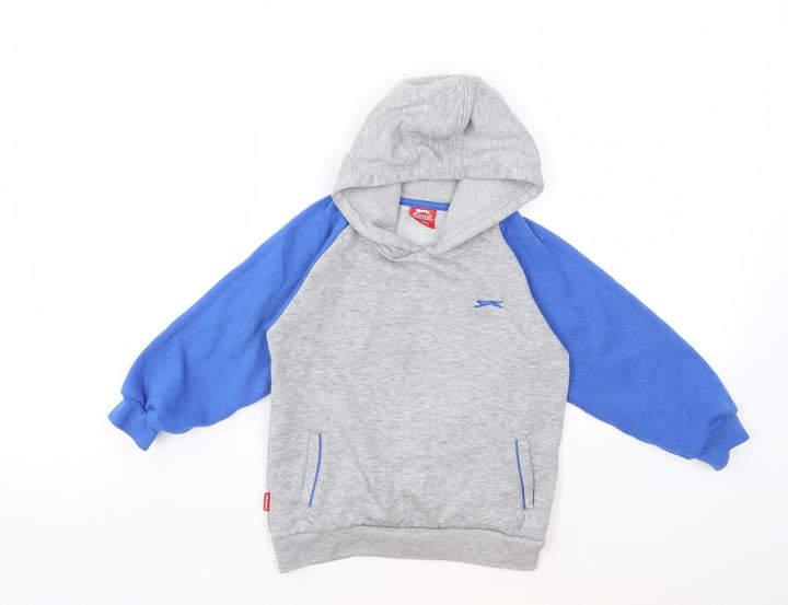 Slazenger Boys Grey Pullover Hoodie Size 5-6 Years