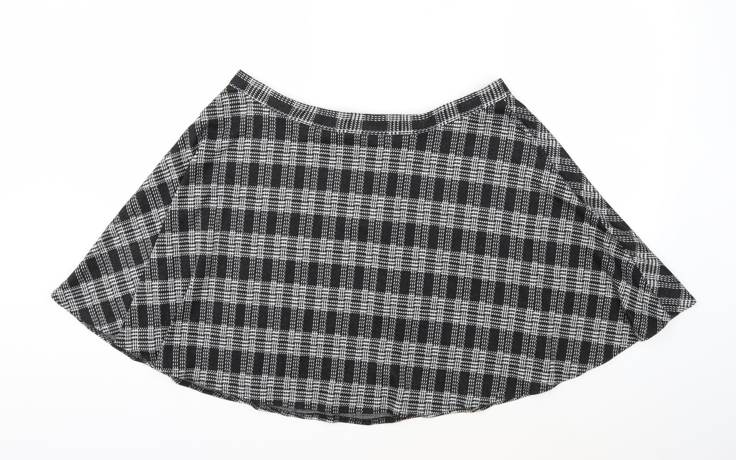 Papaya Womens Black Check  Flare Skirt Size 18