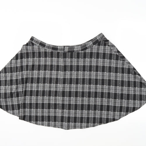 Papaya Womens Black Check  Flare Skirt Size 18