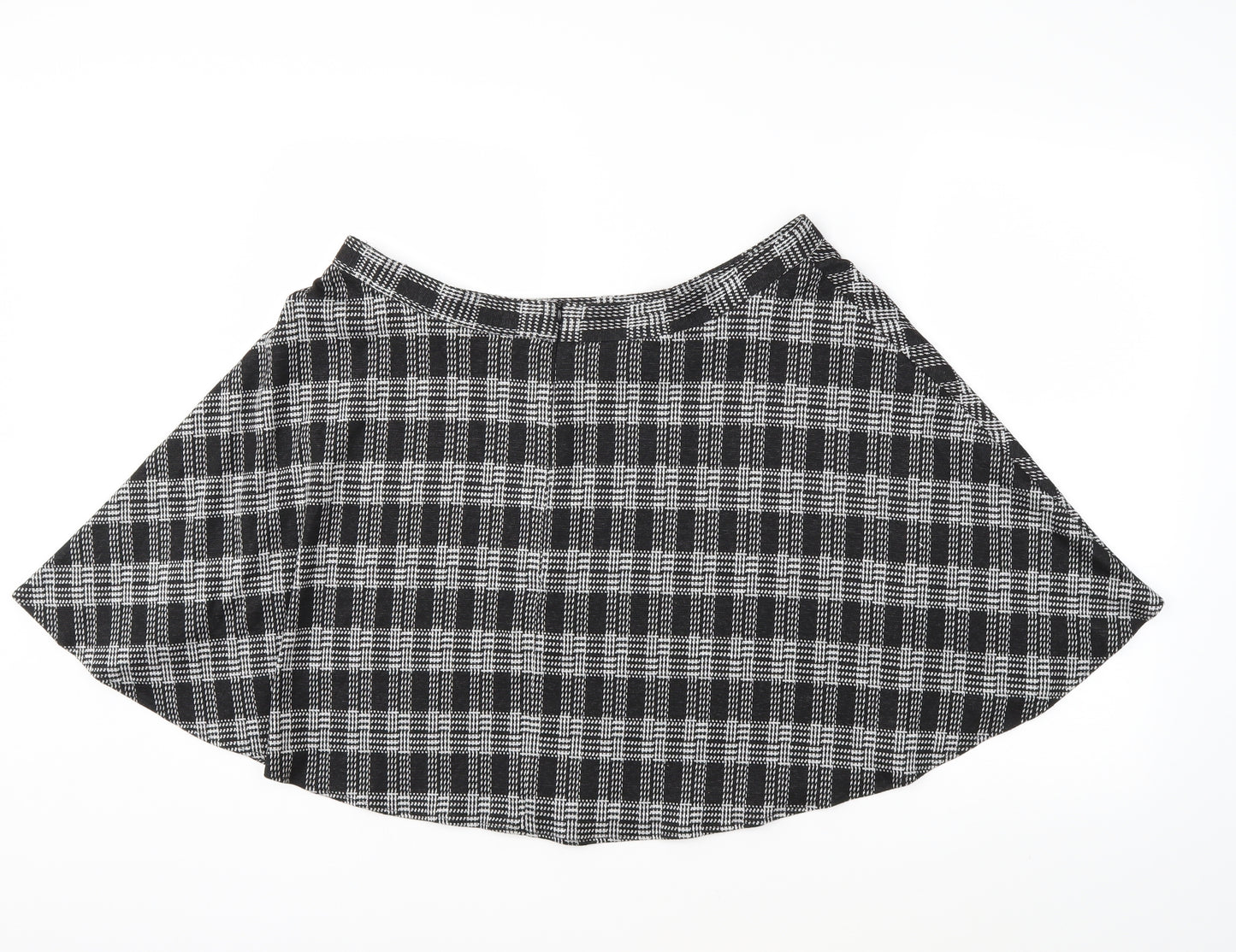 Papaya Womens Black Check  Flare Skirt Size 18