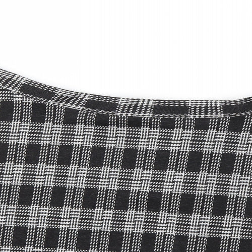 Papaya Womens Black Check  Flare Skirt Size 18
