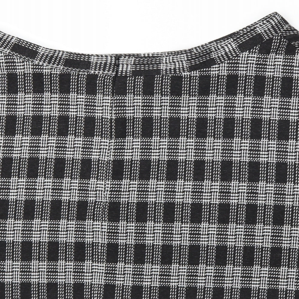 Papaya Womens Black Check  Flare Skirt Size 18