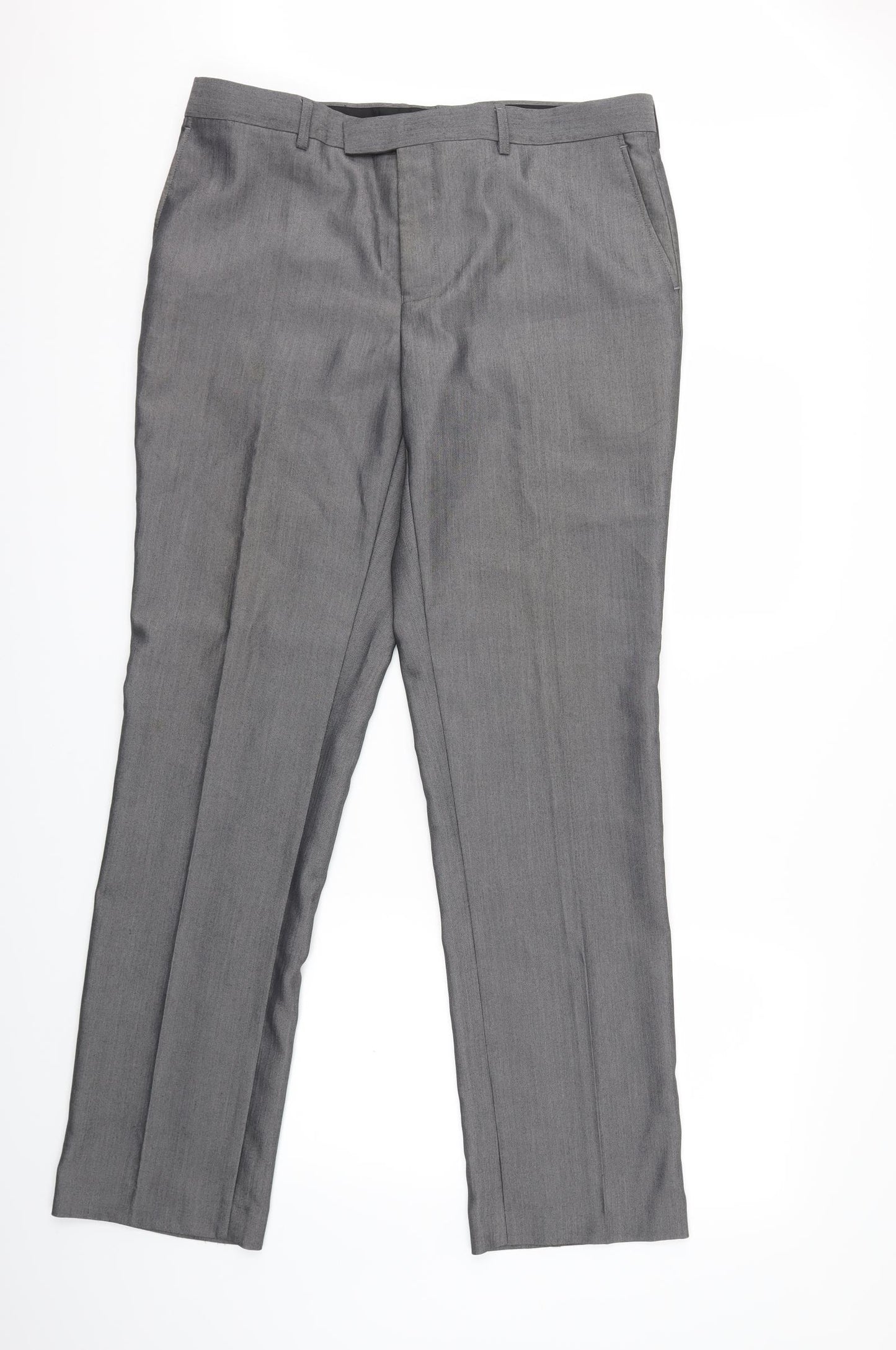 Aspen & Court Mens Grey   Trousers  Size 36 in L31 in