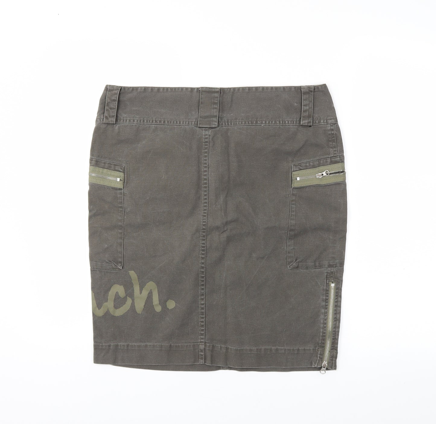 Bench Womens Green  Denim Straight & Pencil Skirt Size 30 in