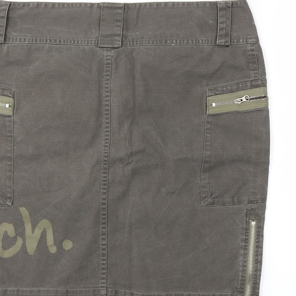 Bench Womens Green  Denim Straight & Pencil Skirt Size 30 in