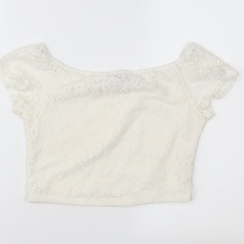 Primark Womens Ivory  Lace Basic Blouse Size 10