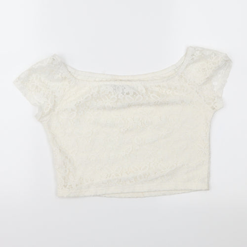 Primark Womens Ivory  Lace Basic Blouse Size 10