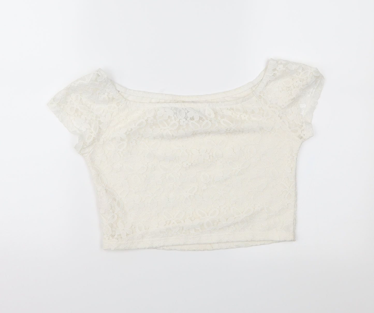 Primark Womens Ivory  Lace Basic Blouse Size 10