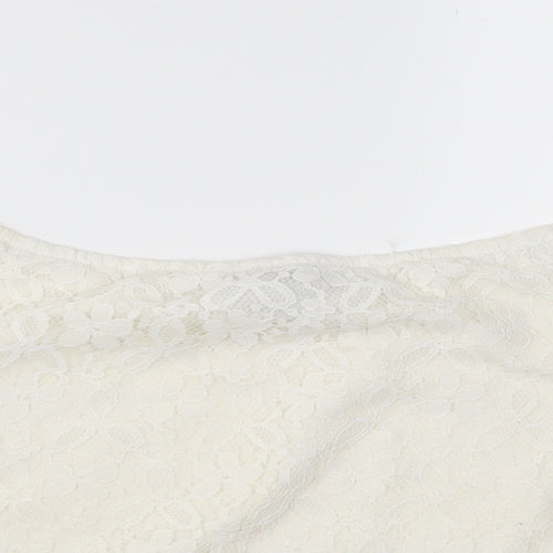 Primark Womens Ivory  Lace Basic Blouse Size 10