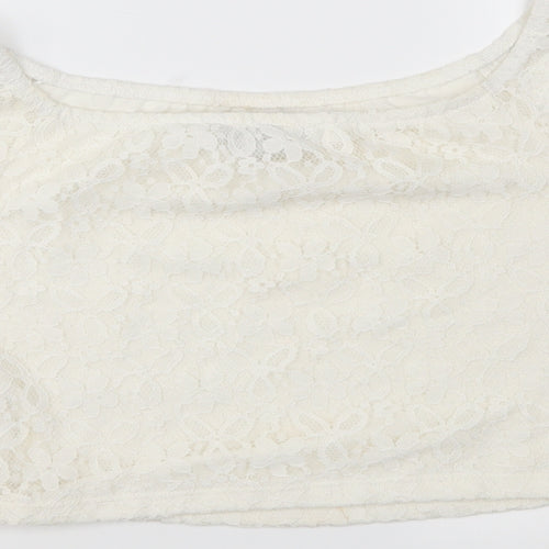 Primark Womens Ivory  Lace Basic Blouse Size 10