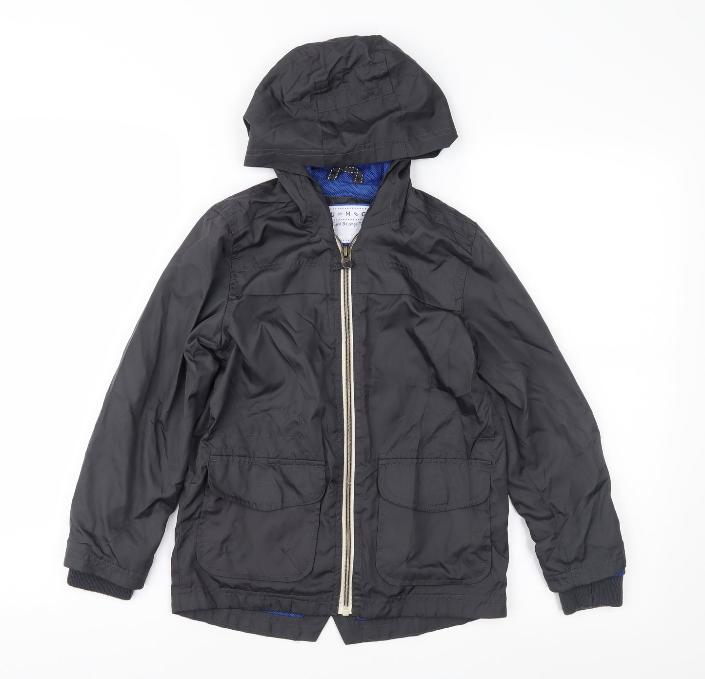 Nutm Boys Black   Rain Coat Jacket Size 6-7 Years