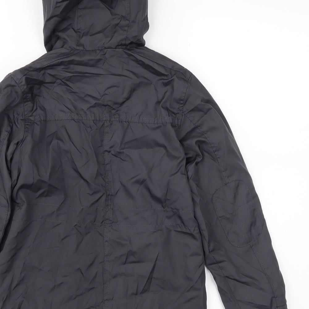 Nutm Boys Black   Rain Coat Jacket Size 6-7 Years